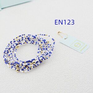 Enewton Purple & White Mixed Glass Bead Bracelet Set